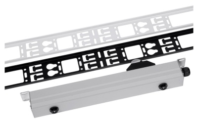 Кабельный органайзер вертикальный ЦМО ВКО-М-42.150-9005 односторонний окна 42U глуб.:12мм