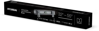 Кронштейн для телевизора Hyundai SL-X1 черный 32"-55" макс.50кг настенный фиксированный