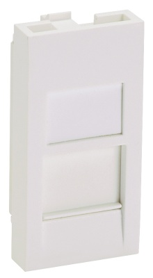 Вставка Panduit CFA1FSAW-X прямая со шторкой 22.5x45 1xMini-Com пвх белый (упак.:10шт)