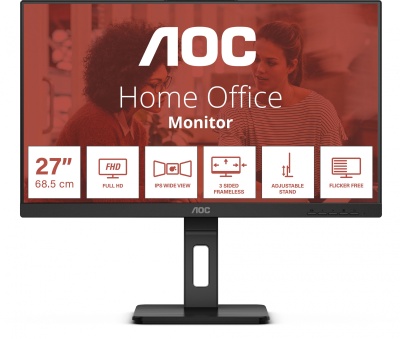 Монитор AOC 24" 24E3QAF черный IPS LED 16:9 HDMI M/M матовая HAS Piv 300cd 178гр/178гр 1920x1080 75Hz VGA DP FHD 4.45кг