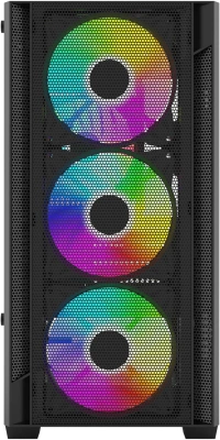 Корпус Bloody CC-124 черный без БП mATX 8x120mm 2xUSB2.0 1xUSB3.0 audio bott PSU