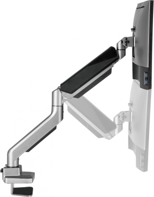 Кронштейн для мониторов Ultramounts UM717 серебристый 17"-49" макс.18кг крепление к столешнице поворот и наклон