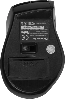 Мышь Defender Accura MM-295 черный оптическая 1600dpi беспров. USB 6but (52295)