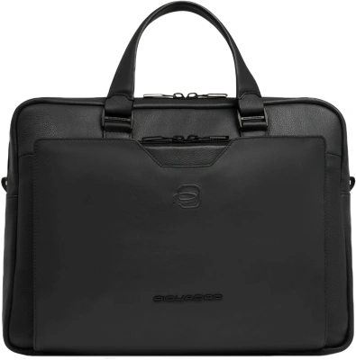 Деловая сумка мужская Piquadro Ael CA6920S142/N с отделением для ноутбука 14" черная натур.кожа