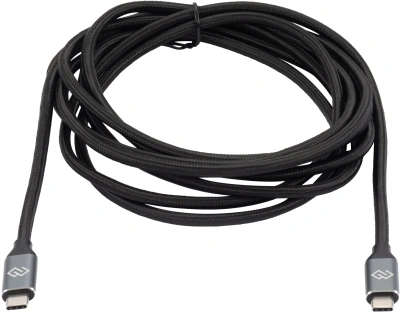 Кабель Digma D-TYPE-C-USB3.2-100W-4K-3M USB Type-C (m)-USB Type-C (m) 3м черный