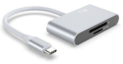 Устройство чтения карт памяти USB Type-C Digma CR-C2501-S серебристый