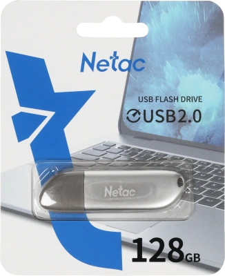 Флеш Диск Netac 128Gb U352 NT03U352N-128G-20PN USB2.0 серебристый
