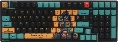 Клавиатура A4Tech AT98 Renegade черный/зеленый USB for gamer LED (AT98) кабель 1.8м