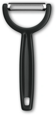 Овощечистка Victorinox Ypsoс лезвием двухсторон. черный упак.:европодвес (6.0963.3)