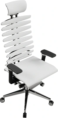 Кресло руководителя эргономичное Метта Equalizer L2-47D белый/черный сиденье белый/черный экокожа с подголов. крестов.5-луч. металл хром
