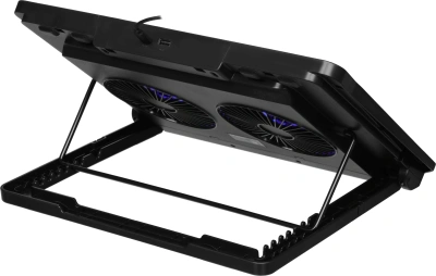 Подставка для ноутбука Digma D-NCP170-2x110 18" 400x288x45мм 52дБ 2xUSB 2x 110ммFAN 1100г Fan-control металл/пластик черный