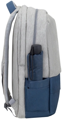 Рюкзак для ноутбука 17.3" Riva 7567 серый/темно-синий полиэстер (7567 GREY/DARK BLUE)