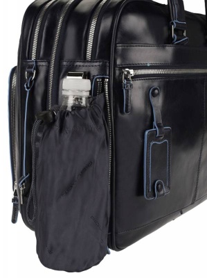 Деловая сумка Piquadro Blue Square CA2765B2/BLU2 с отделением для ноутбука 15" синяя натур.кожа