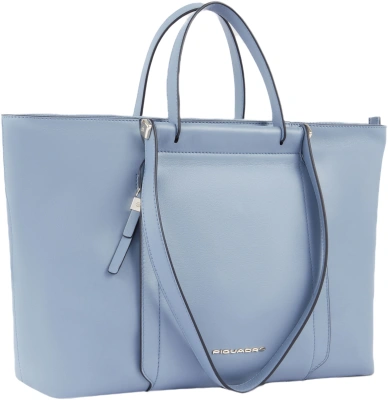 Деловая сумка женская Piquadro Circle BD3336W92/AZ3 с отделением для ноутбука 14" голубая натур.кожа
