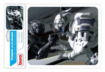 Коврик для мыши Buro BU-S48012 рисунок/роботы 200x200x1.5мм (25 шт. в упаковке)