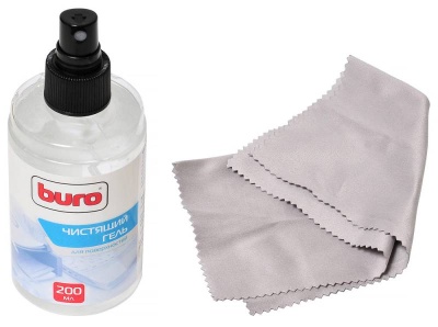Чистящий набор (салфетки + гель) Buro BU-Gsurface для поверхностей 200мл (4 шт. в упаковке)