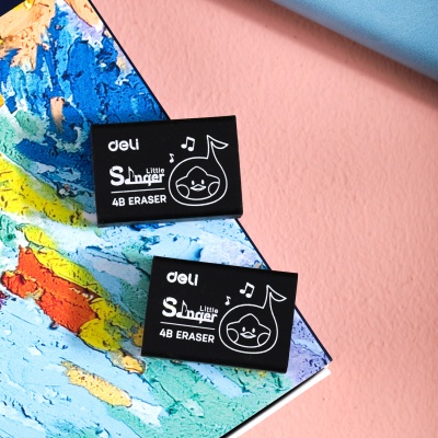 Ластик Deli Little Singer EH316 32x22x12.5мм черный