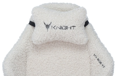 Кресло игровое Knight T1 молочный экомех с подголов. крестов. металл