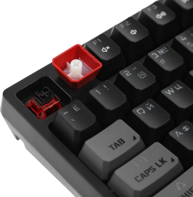 Клавиатура A4Tech S98 механическая красный/красный USB for gamer LED (S98 RED) кабель 1.8м