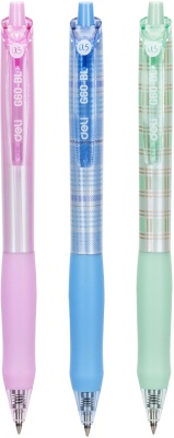 Ручка гелев. Deli EG60-BK ассорти d=0.5мм черн. черн.