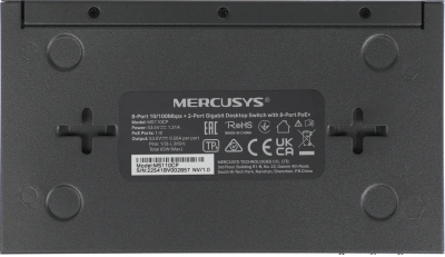 Коммутатор Mercusys MS110CP (L2) 8x100Мбит/с 2x1Гбит/с 8PoE+ 65W неуправляемый