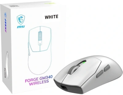 Мышь MSI Forge GM340 белый оптическая 12000dpi беспров. BT/Radio USB 5but (S12-4301750-HH9)