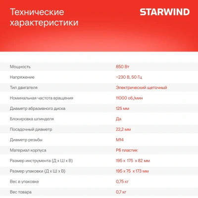 Кожух для углошлиф.машин Starwind DSS-125SLD