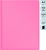 Папка панорама на 4-х кольцах Бюрократ Неон DNE0740/4RPINK A4 пластик 0.7мм кор.40мм карм.на лиц.стор. розовый