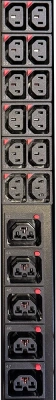 Блок распределения питания Lanmaster LAN-PDUVG132C-36L12Z-03BK верт.размещ. 36xC13 12xC39 с мониторингом 32A IEC 309 3м