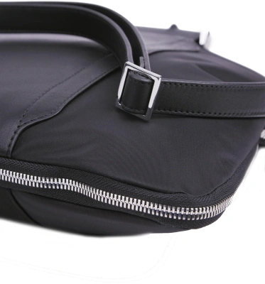 Деловая сумка женская Piquadro Lyra CA4021W92T/N с отделением для ноутбука 15.6" черная ткань/натур.кожа