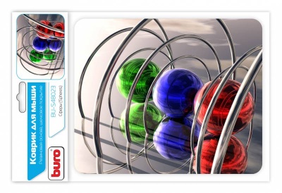 Коврик для мыши Buro BU-S48023 рисунок/сферы 200x200x1.5мм (25 шт. в упаковке)