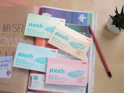 Блок самоклеящийся бумажный Stick`n ECO 21747 76x76мм 100лист. 60г/м2 пастель голубой