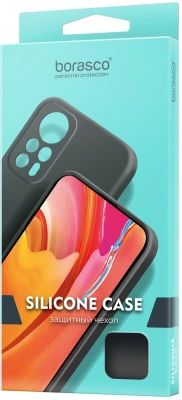 Чехол (клип-кейс) BoraSCO для Xiaomi Redmi Note 12 Pro (4G) Silicone Case черный (71955)