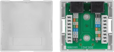 Розетка ITK CS2-1C5EU-22-G настенная 62x59.6x26.5мм RJ45 пластик белый