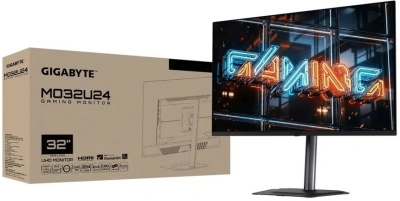 Монитор Gigabyte 31.5" MO32U24 черный QD OLED LED 16:9 HDMI M/M матовая HAS Piv 1500000:1 300cd 178гр/178гр 3840x2160 240Hz DP 4K USB 7.95кг