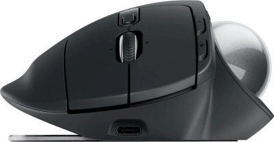 Трекбол Logitech Trackball MX Ergo S графитовый оптическая 2048dpi silent беспров. BT/Radio USB 8but (910-007261)
