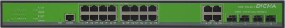 Коммутатор Digma DSW716G-4C-R (L2+) 16x1Гбит/с 4xКомбо(1000BASE-T/SFP) управляемый