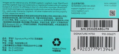 Мышь Logitech M750 белый оптическая 4000dpi беспров. BT/Radio USB 5but (910-006271)