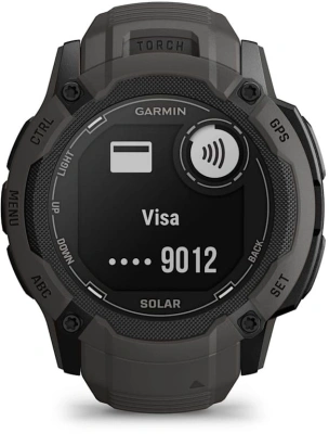 Смарт-часы Garmin Instinct 2X Solar 50мм 1" MIP корп.черный рем.черный (010-02805-00)