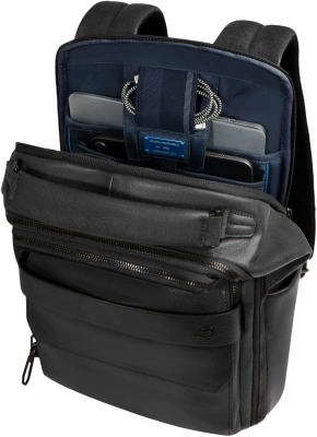 Рюкзак мужской Piquadro Solm CA7021S141/N черный натур.кожа