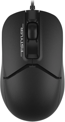 Мышь A4Tech Fstyler FM12S черный оптическая 1200dpi silent USB 3but (FM12S BLACK)