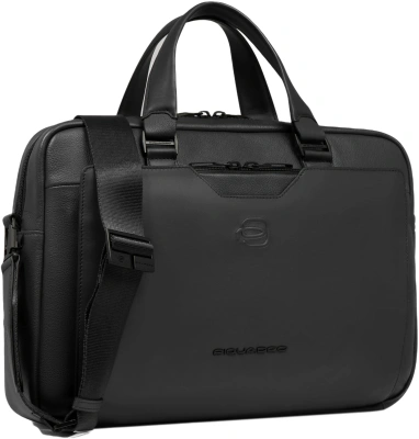 Деловая сумка мужская Piquadro Ael CA6920S142/N с отделением для ноутбука 14" черная натур.кожа