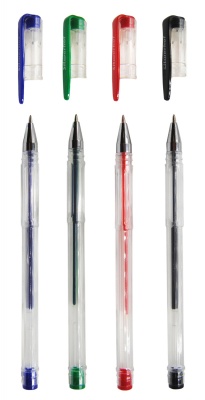 Набор ручек гелев. Silwerhof Laconic d=0.7мм индив. пак.ев. 4цв.