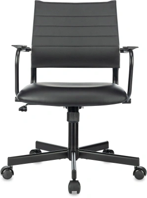 Кресло Бюрократ CH Balance-Low PU черный экокожа низк.спин. крестов. металл