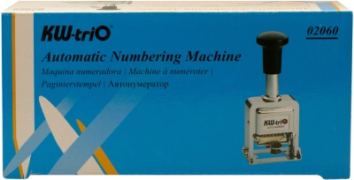 Нумератор Kw-Trio 20600 металл корп.:серебристый автоматический 6разр. 1стр.