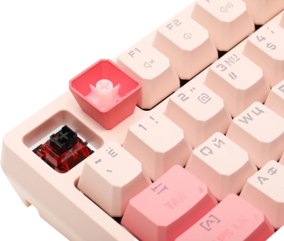 Клавиатура A4Tech S87 Energy механическая розовый USB for gamer LED (S87 USB ENERGY PINK) кабель 1.8м