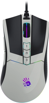 Мышь A4Tech Bloody W90 Max белый/черный оптическая 10000dpi USB 10but (W90 MAX PANDA)