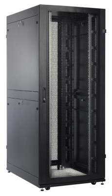 Шкаф серверный ЦМО (ШТК-СП-42.8.10-48АА-9005) напольный 42U 800x930мм пер.дв.перфор. задн.дв.перфор.2-хст. 2 бок.пан. 1350кг черный 690мм 180град. 1950мм