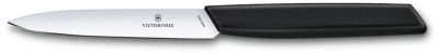 Нож кухонный Victorinox Swiss Modern (6.9003.10) стальной универсальный для чистки овощей и фруктов лезв.100мм прямая заточка черный
