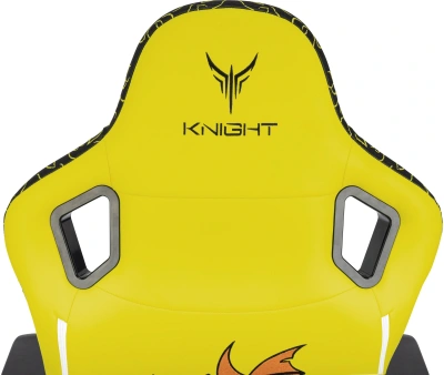 Кресло игровое Knight Craft Dragon желтый экокожа с подголов. крестов. металл
